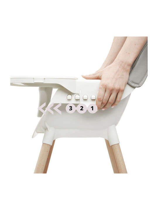 Moby System Amelia Hochstuhl 3 in 1 & Sitz aus Kunstleder Gray