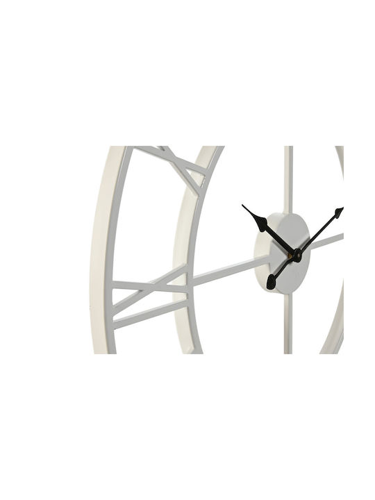 Home Esprit Wall Clock Metallic White Ø60cm