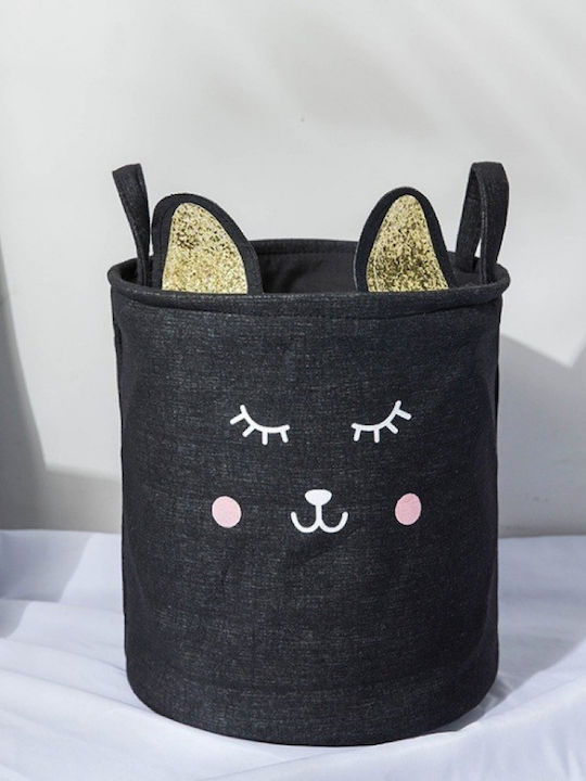 Babyloon Kids Fabric Laundry Basket Cat Black 30x33cm