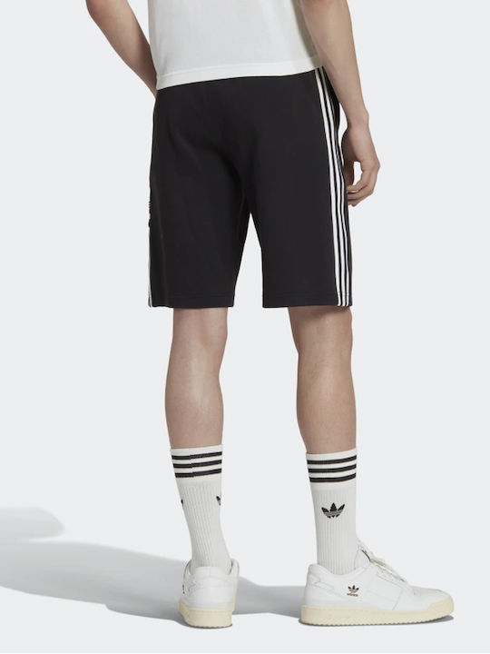 Adidas 3-stripes Αθλητική Ανδρική Βερμούδα Μαύρη