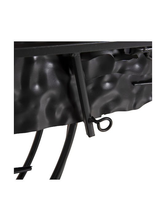 HomeMarkt Geometric Wall Decor Black Metallic Element 144x63cm