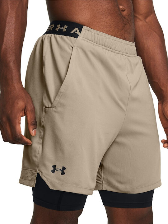Ua Vanish Woven 2in1 Sports Men's Shorts Brown