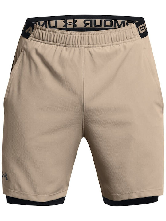 Ua Vanish Woven 2in1 Sports Men's Shorts Brown