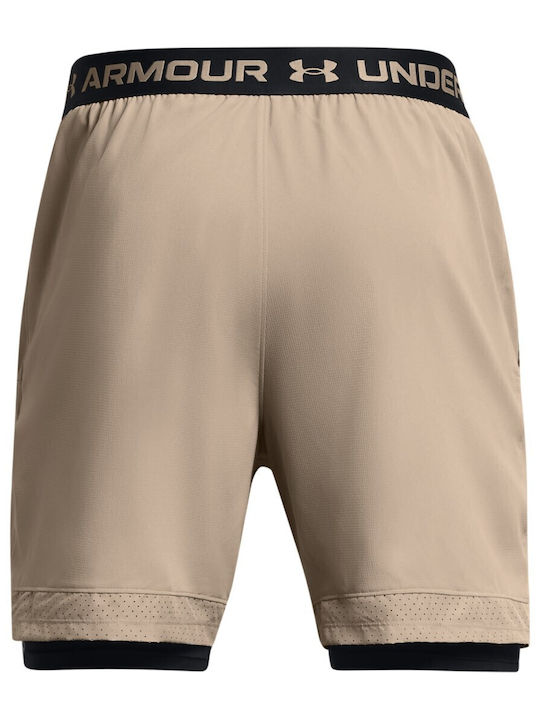 Ua Vanish Woven 2in1 Sports Men's Shorts Brown