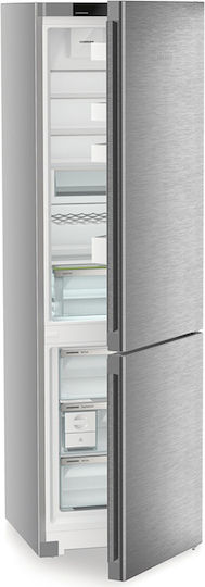 Liebherr Ψυγειοκαταψύκτης 371lt NoFrost Υ201.5xΠ59.7xΒ67.5εκ. Inox Plus