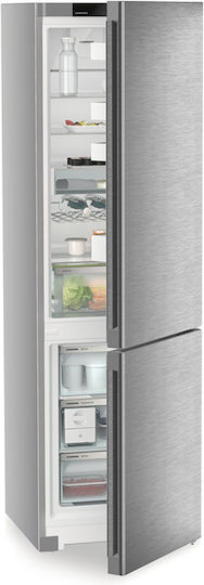 Liebherr Ψυγειοκαταψύκτης 371lt NoFrost Υ201.5xΠ59.7xΒ67.5εκ. Inox Plus