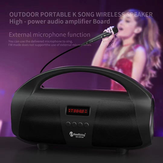 New Rixing Ηχείο Karaoke με Ενσύρματo Μικρόφωνο NR2055 Μαύρο