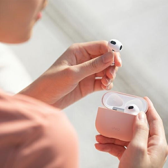 Uniq Hülle Silikon in Beige Farbe für Apple AirPods 3