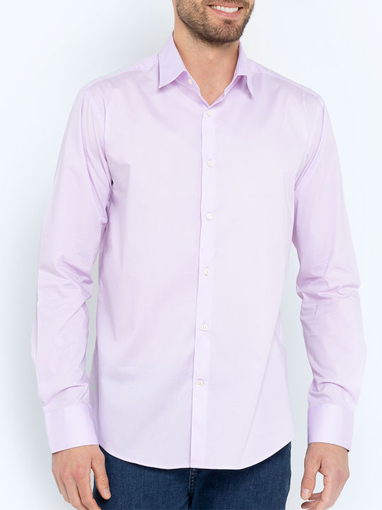 The Bostonians Men's Shirt Long Sleeve Cotton Pink