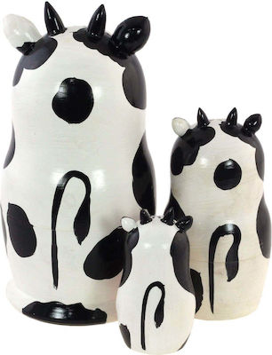 Wooden Bamboozle Cow 14cm - 3 pieces