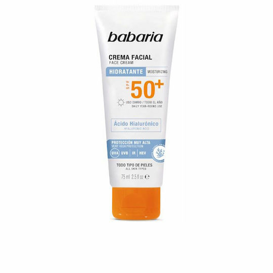 Babaria Cremă Antirecidivă cu Acid Hialuronic Solar Protectie Solara SPF50+ 75ml