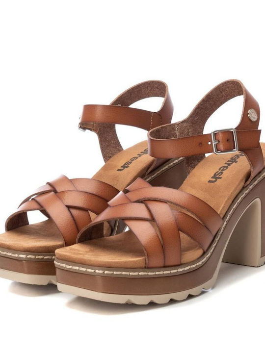 Refresh Anatomic Synthetic Leather Women's Sandals Brown