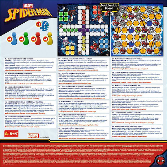 Board Game Spiderman 2 in 1 Ludo and Snakes Stairs for 2-4 Players 4+ Years Old (EN) Trefl