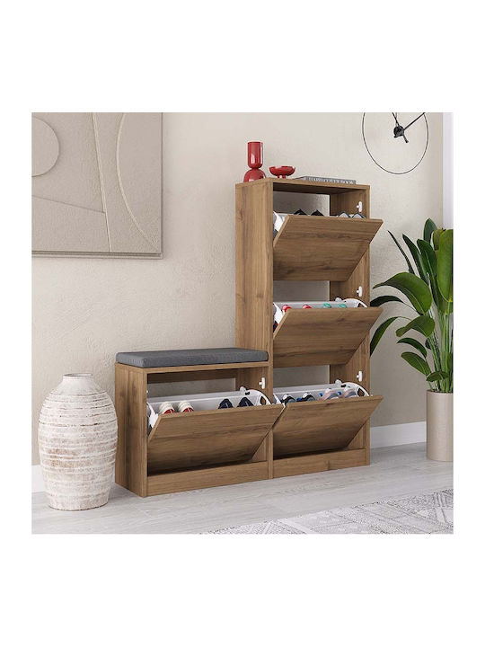 Dude Wooden Shoe Organizer Open Café 104.8x26x118.5cm
