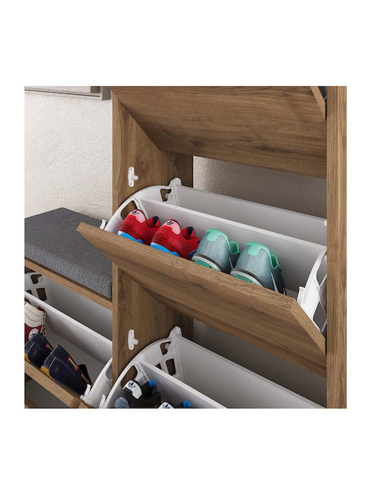 Dude Wooden Shoe Organizer Open Café 104.8x26x118.5cm