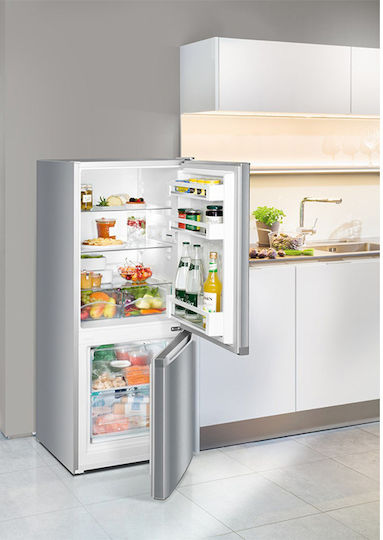 Liebherr Fridge-Freezer 211lt H137.2xW55xD63cm Inox CUele 2331