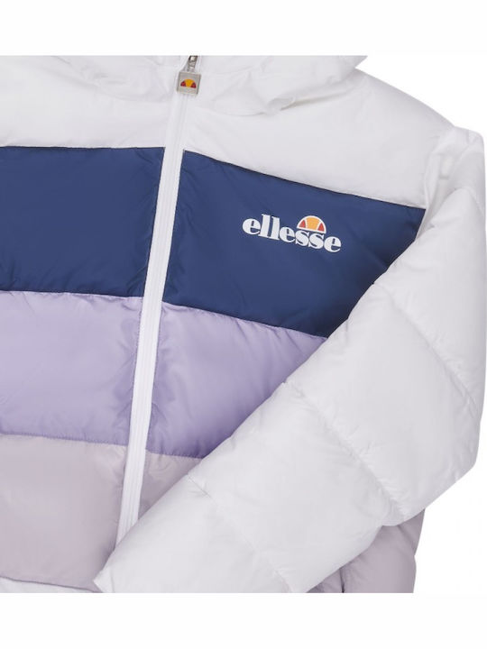 Padded Παιδικό Casual Μπουφάν με Κουκούλα Λευκό