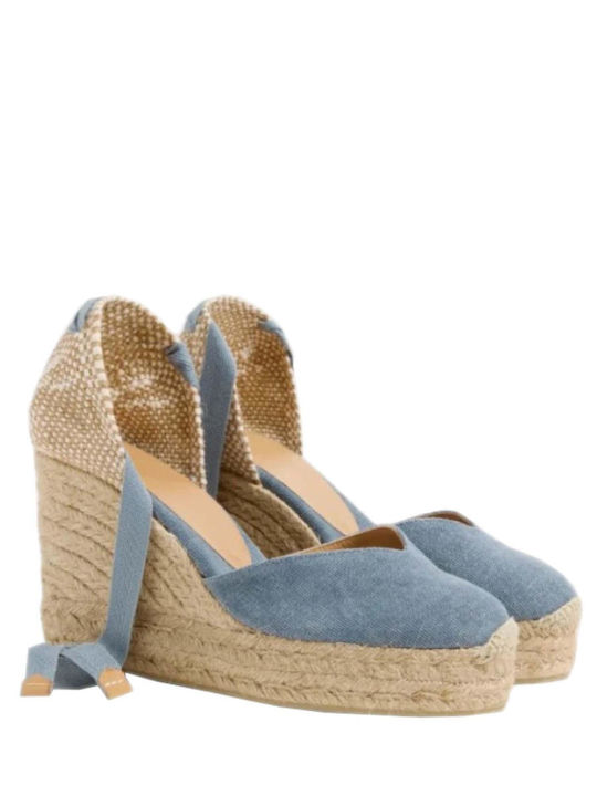 Castaner Women's Platform Espadrilles Blue