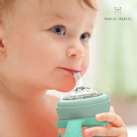 Marcus & Marcus Silicone Baby Replacement Straw for 6+ months White
