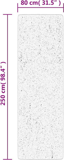 vidaXL Huarte Αντιολισθητικό Χαλί Διάδρομος Μαύρο 80x250cm