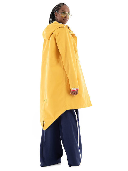 Scotch & Soda Women's Short Lifestyle Jacket Waterproof for Winter Yellow