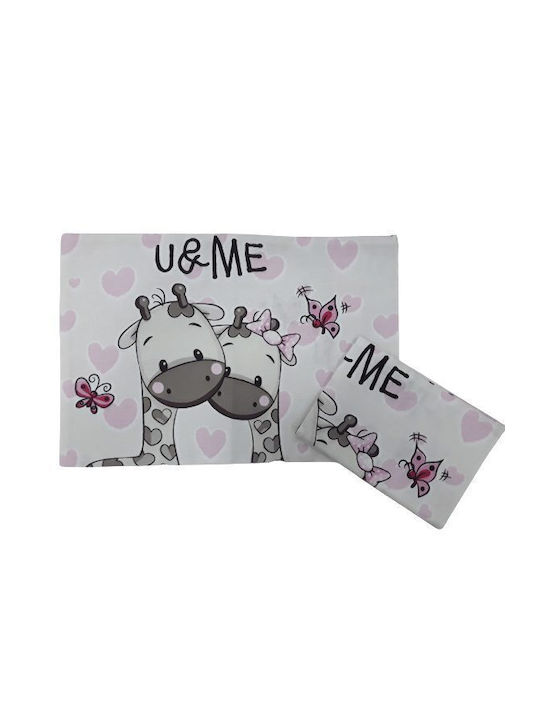 Beboulino Baby Cotton Pillowcases Set Pink 20x30cm