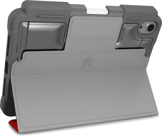 Stm Dux Plus брониран калъф Ipad Mini 6 2021 Mil-std-810g Apple Pencil зареждане червен