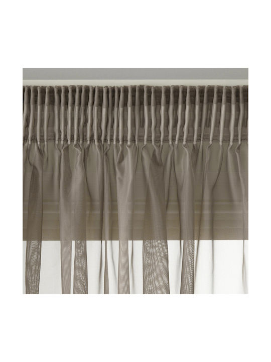 Saray Home Vorhang mit Bleistiftfalten Braun KE 2150 140x280cm