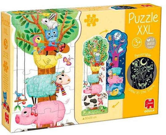 Kids Puzzle XXL BlackLight Farm Reversible for 3+ years+ Years 27pcs Goula