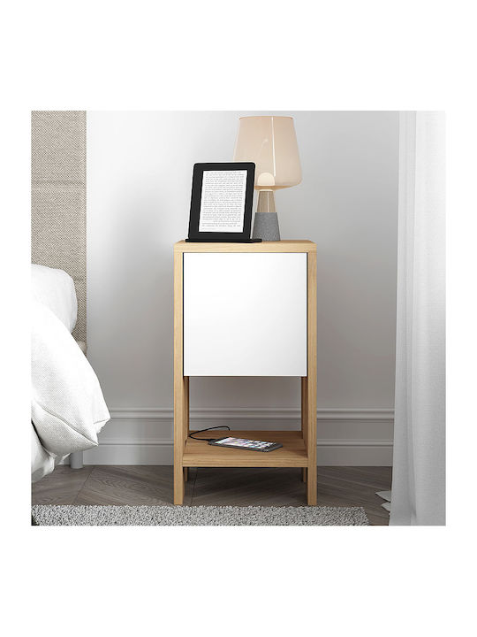 Κομοδίνο Ema Ξύλινο Λευκό 30x30x55cm GP037-0010,5