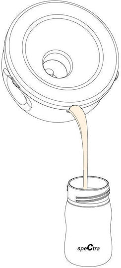 Spectra Pompa de sân dublă electrică Hands Free (28 mm) Fără BPA Transparent 250ml