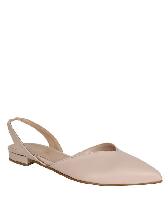 koniaris Synthetic Leather Ballerinas with Strap Pink