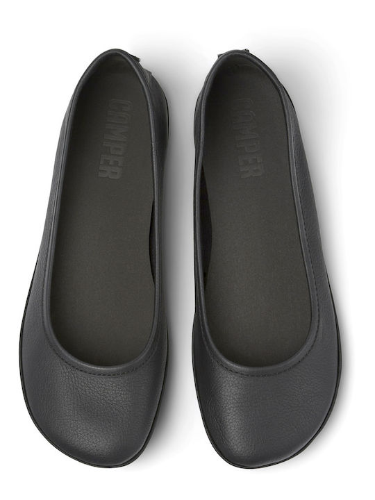 Camper Right Nina Lederne Damen Ballerinas in Schwarz Farbe