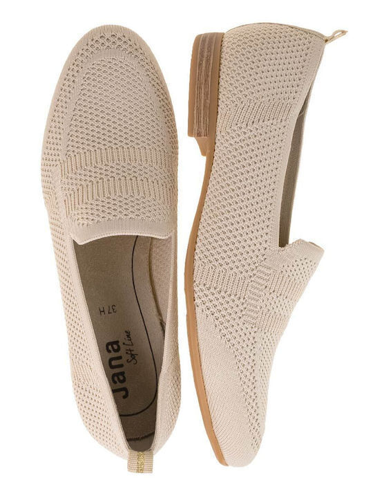 Women's Moccasins in Beige Color