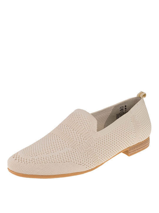 Women's Moccasins in Beige Color