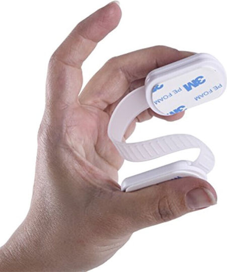 Sipo Cabinet & Drawer Lock with Sticker made of Plastic in White Color 6pcs