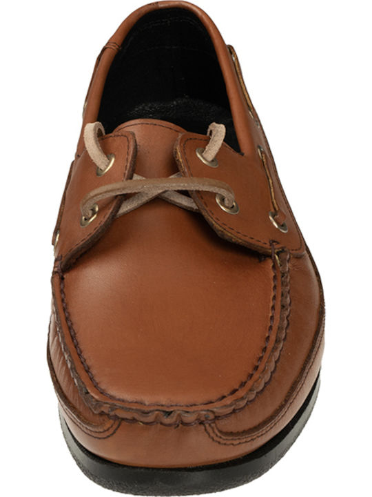 Δερμάτινα Ανδρικά Loafers σε Ταμπά Χρώμα
