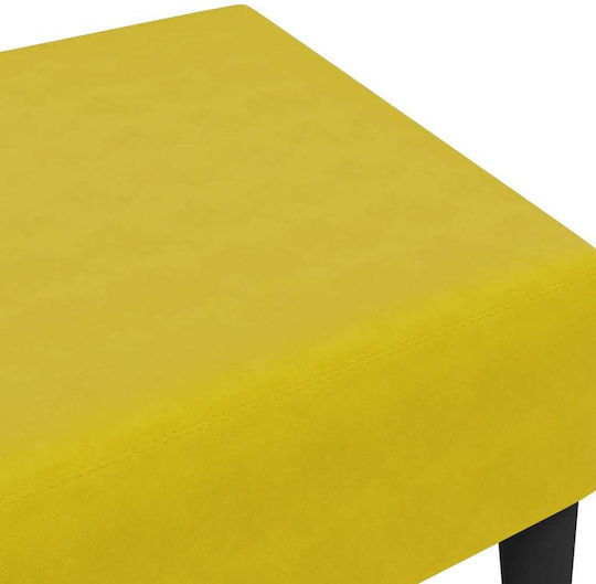 Samt Fußhocker Gelb 77x55x31cm