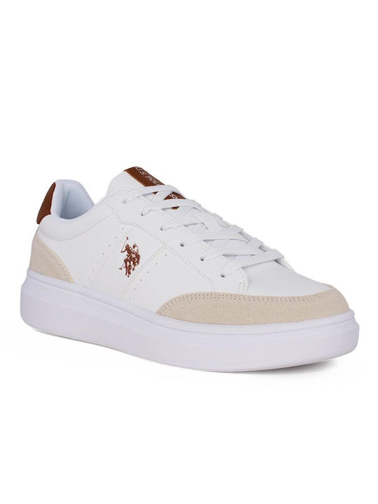 U.S. Polo Assn. Sneakers White / Cuoio