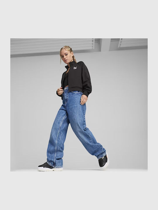T7 Women's Short Sports Jacket for Winter Black