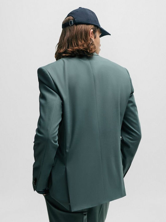 Hugo Boss Men's Suit Slim Fit Dark Green