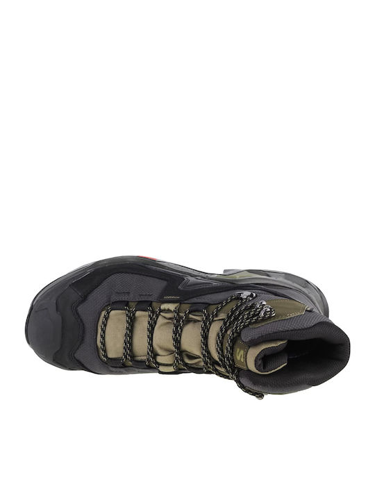 Salomon Quest Element Men's Hiking Boots Waterproof with Gore-Tex Membrane Black / Deep Lichen Green / Olive Night