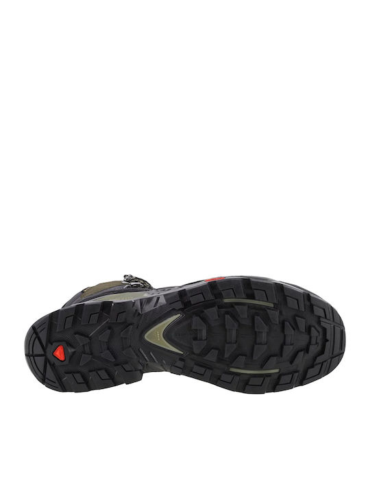 Salomon Quest Element Men's Hiking Boots Waterproof with Gore-Tex Membrane Black / Deep Lichen Green / Olive Night