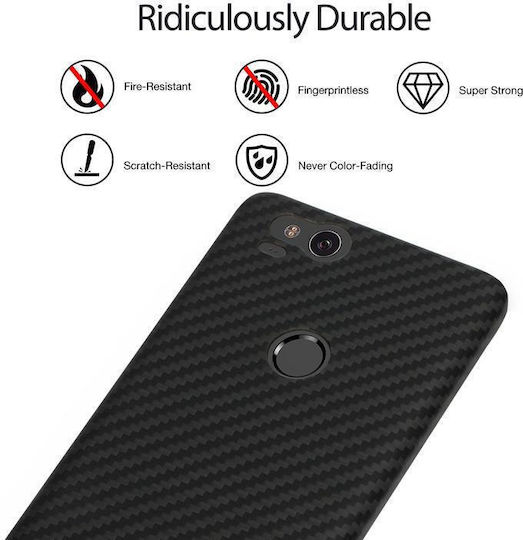 Pitaka Kevlar Body 0.65mm Back Cover Aramid Fiber 0.65mm Magnetic Black (Google Pixel 2)