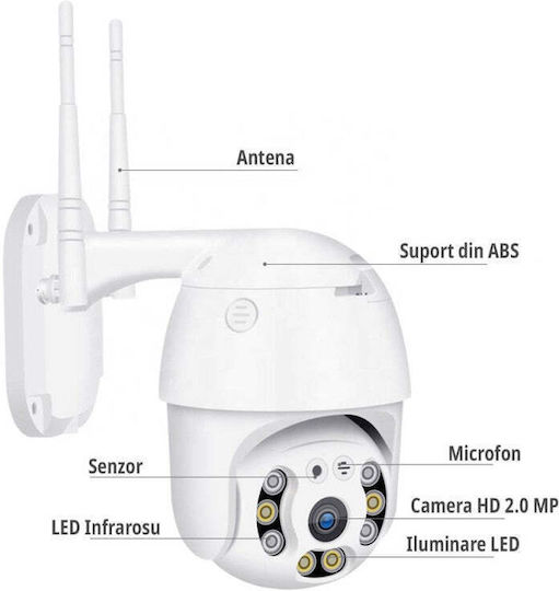 IP Cameră de Supraveghere Wi-Fi Full HD+ 3MP Rezistentă la apă cu Lentilă 3.6mm