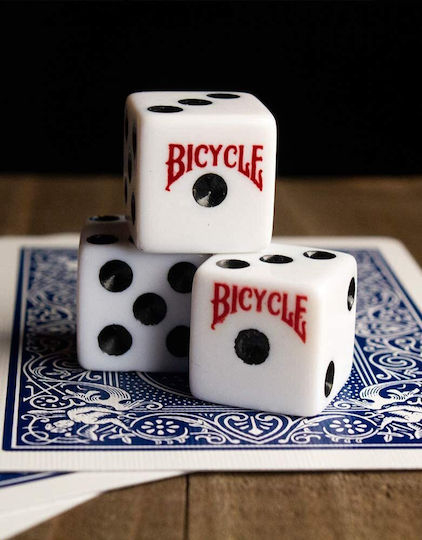 Bicycle Dice Plastic White 1pcs