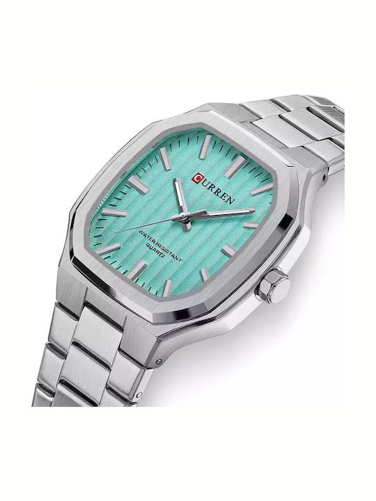 Curren Men's Watch 37mm Battery with Turquoise Metal Bracelet