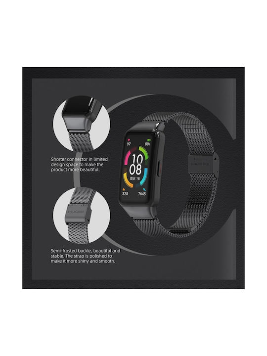 Mijobs Milanese Λουράκι Μεταλλικό Ασημί (Honor Band 6)