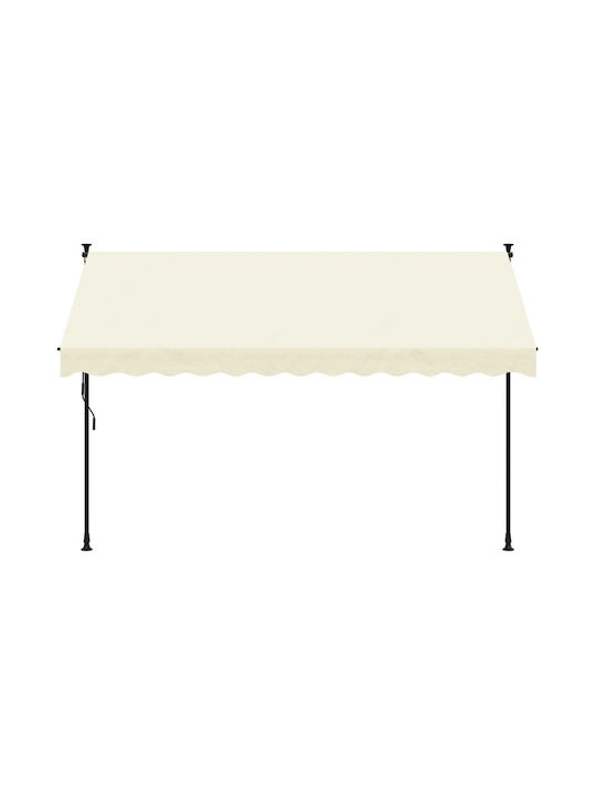 vidaXL Terrace Wall Tent Beige 3x1.5cm