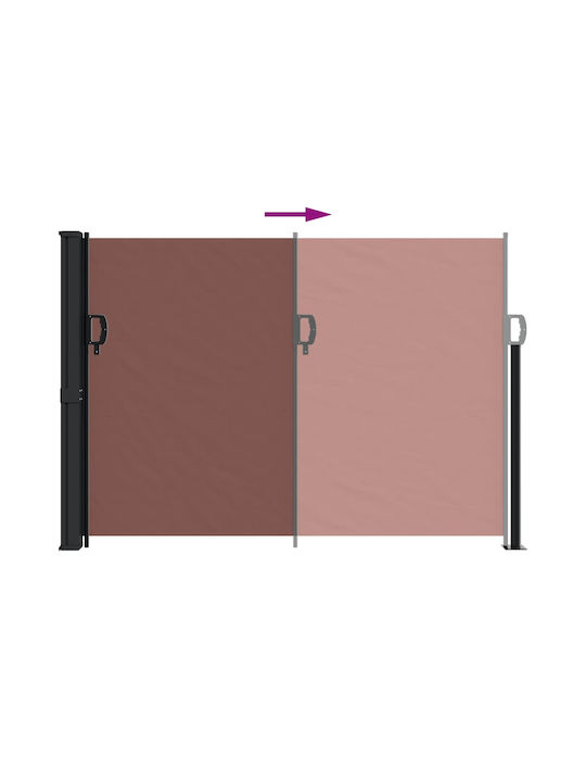 vidaXL Terrace Sideway Sunshade Roller Brown 1.4x6cm